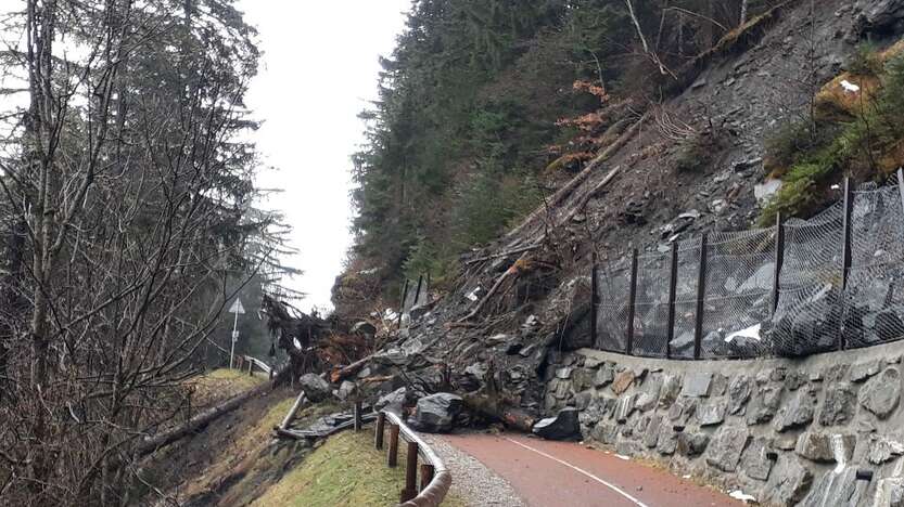 Une portion de la piste cyclable temporairement fermée 