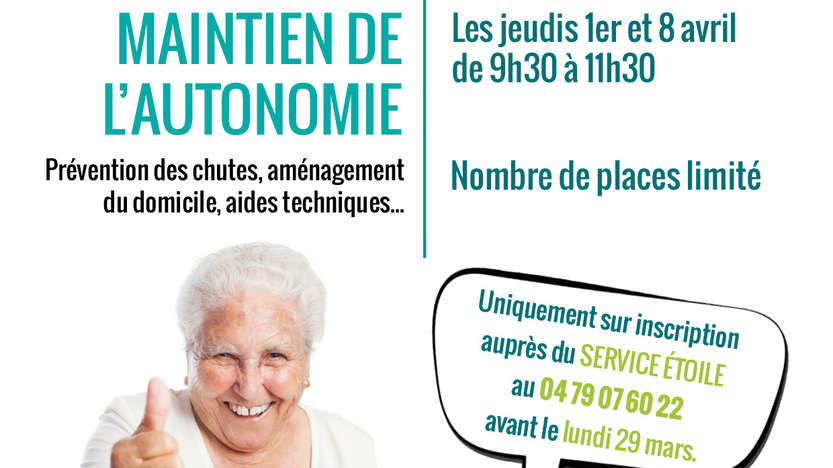Atelier "Maintien de l'autonomie" : premières dates aux Chapelles et à Montvalezan