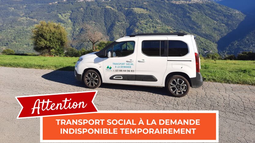 Transport social à la demande temporairement indisponible